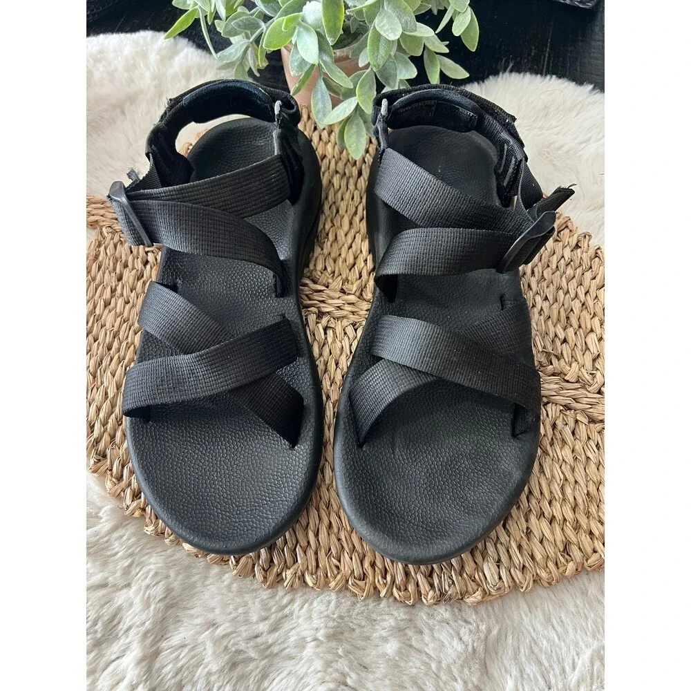 Merrell Mens Python Black Triple Black Strap Sport Water Sandals Size 9
